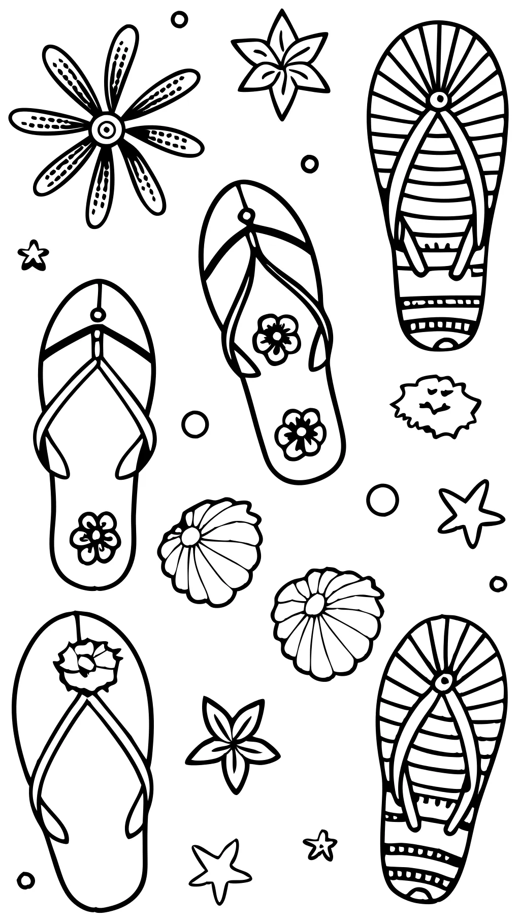 flip flops coloring page